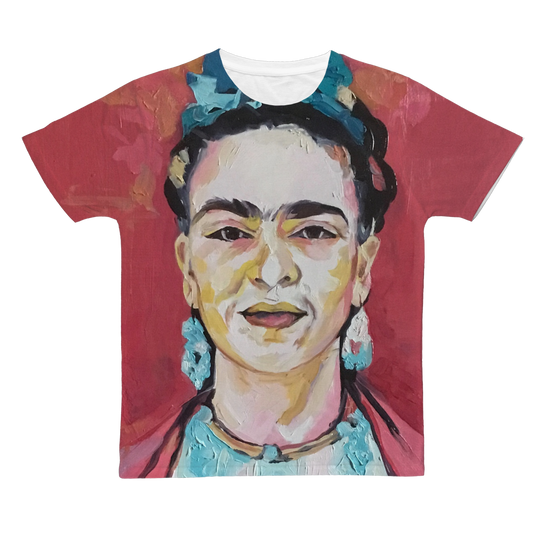 Frida Kahlo Classic Sublimation Adult T-Shirt - Karen Ann Jones ~ artist