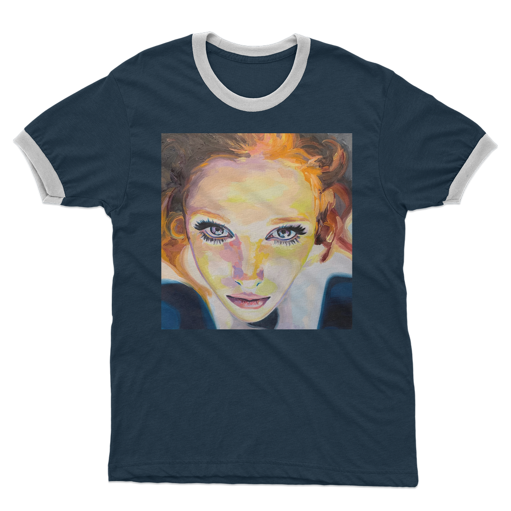 Optimism - Adult Ringer T-Shirt - Karen Ann Jones ~ artist