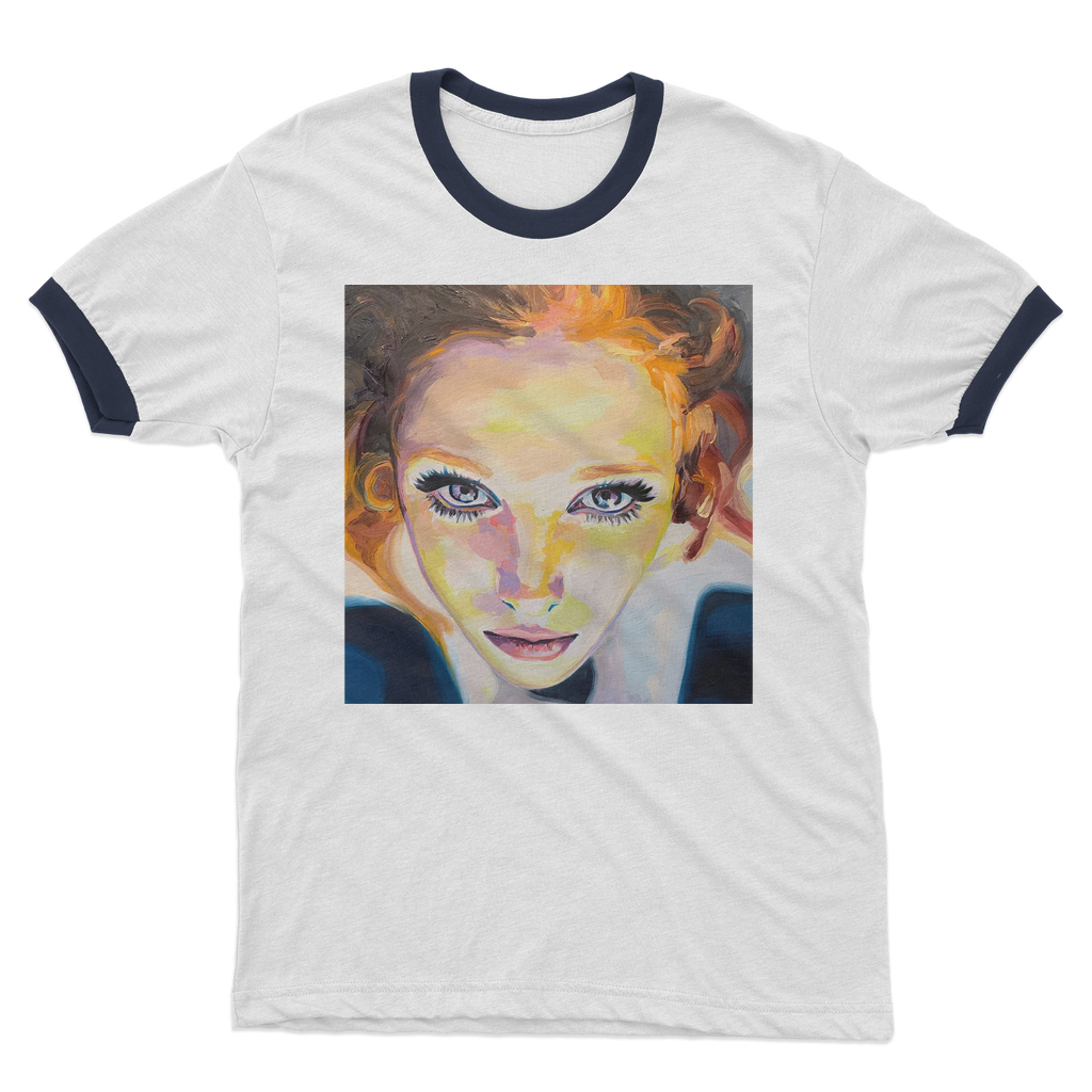 Optimism - Adult Ringer T-Shirt - Karen Ann Jones ~ artist