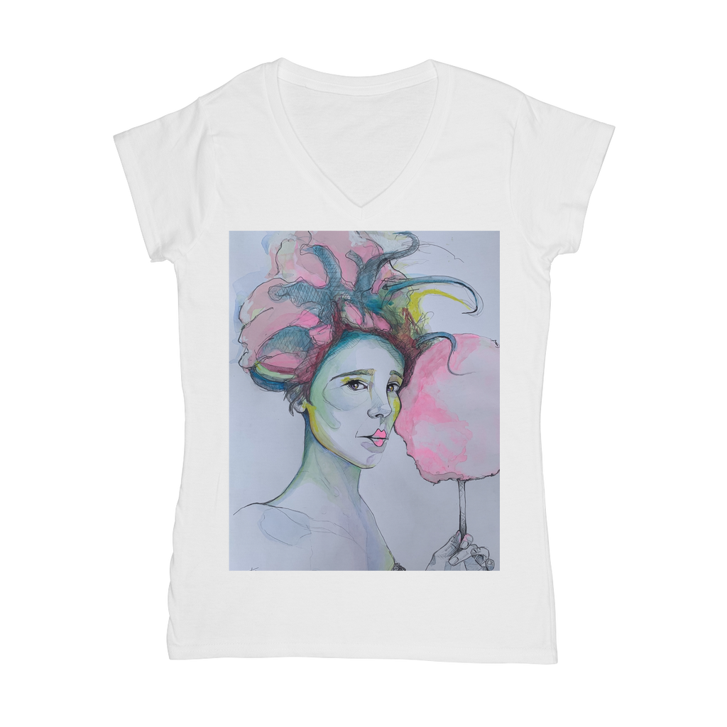 Cotton Candy Classic Women's V-Neck T-Shirt