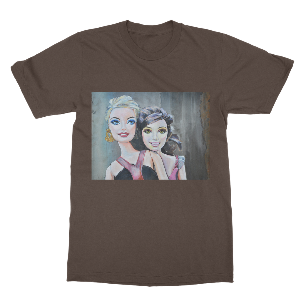 Classic Adult T-Shirt - Barbie & Midge - Karen Ann Jones ~ artist