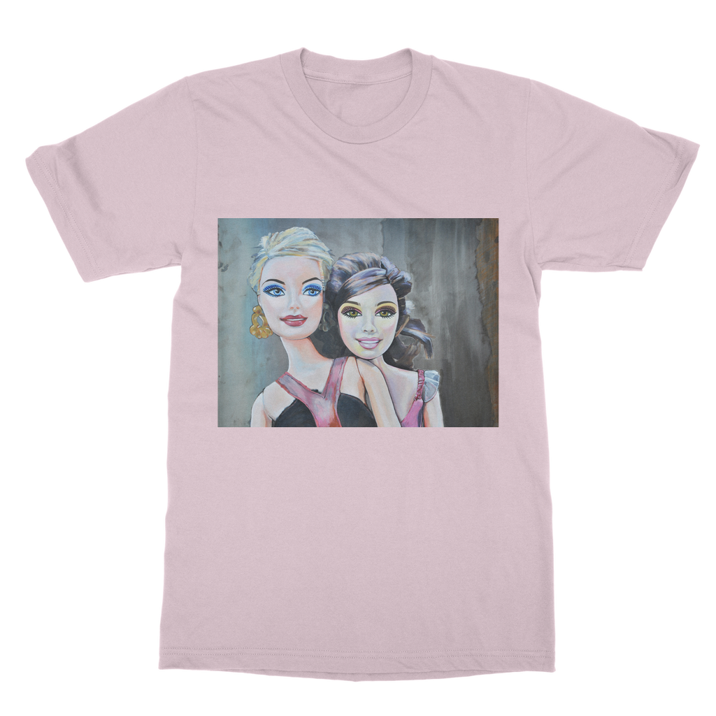 Classic Adult T-Shirt - Barbie & Midge - Karen Ann Jones ~ artist