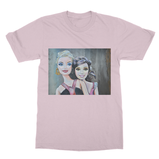 Classic Adult T-Shirt - Barbie & Midge - Karen Ann Jones ~ artist