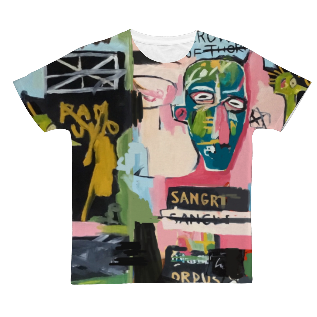 Basquiat  Adult T-Shirt - Karen Ann Jones ~ artist