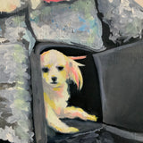 ‘Caged dog?’ original Oil Painting